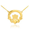 14K Gold Classic Claddagh Necklace