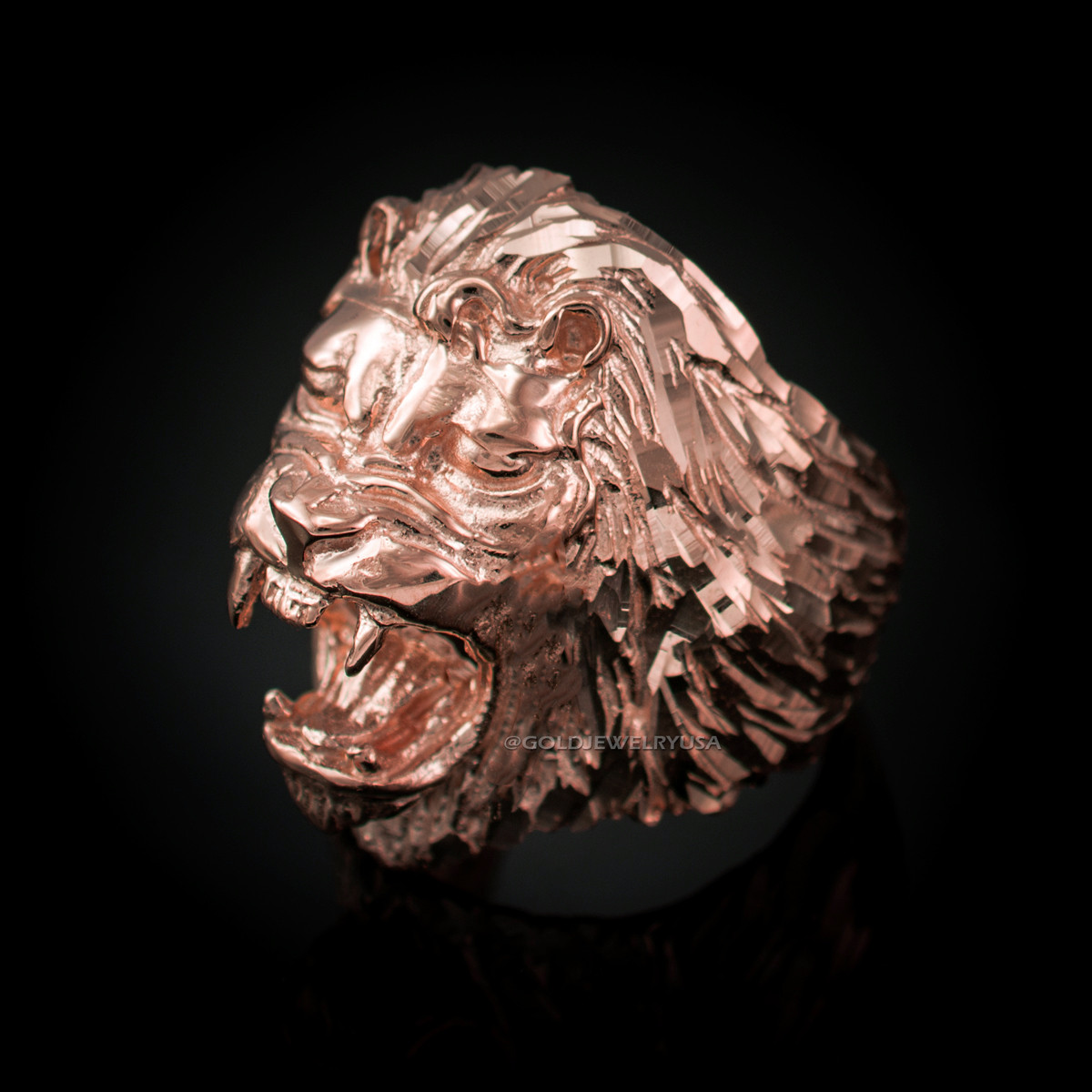 Effy Men's 14K Yellow Gold Black and White Diamond Lion Ring –  effyjewelry.com