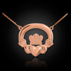 Rose gold Claddagh necklace