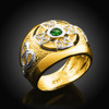 Two-Tone Gold Men's Celtic Birthstone Ring