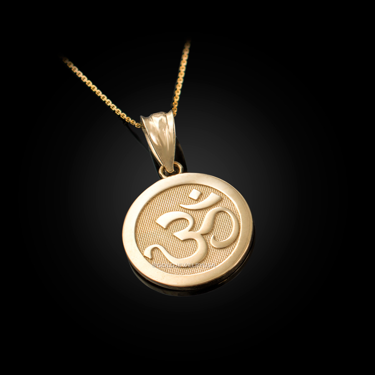 gold om charm