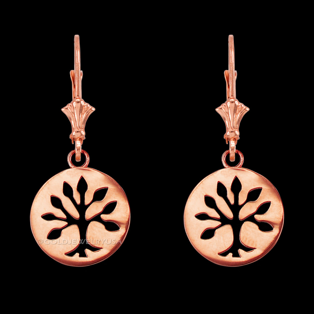 Copper tree of life newest earrings