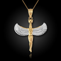 Gold Isis pendant necklace