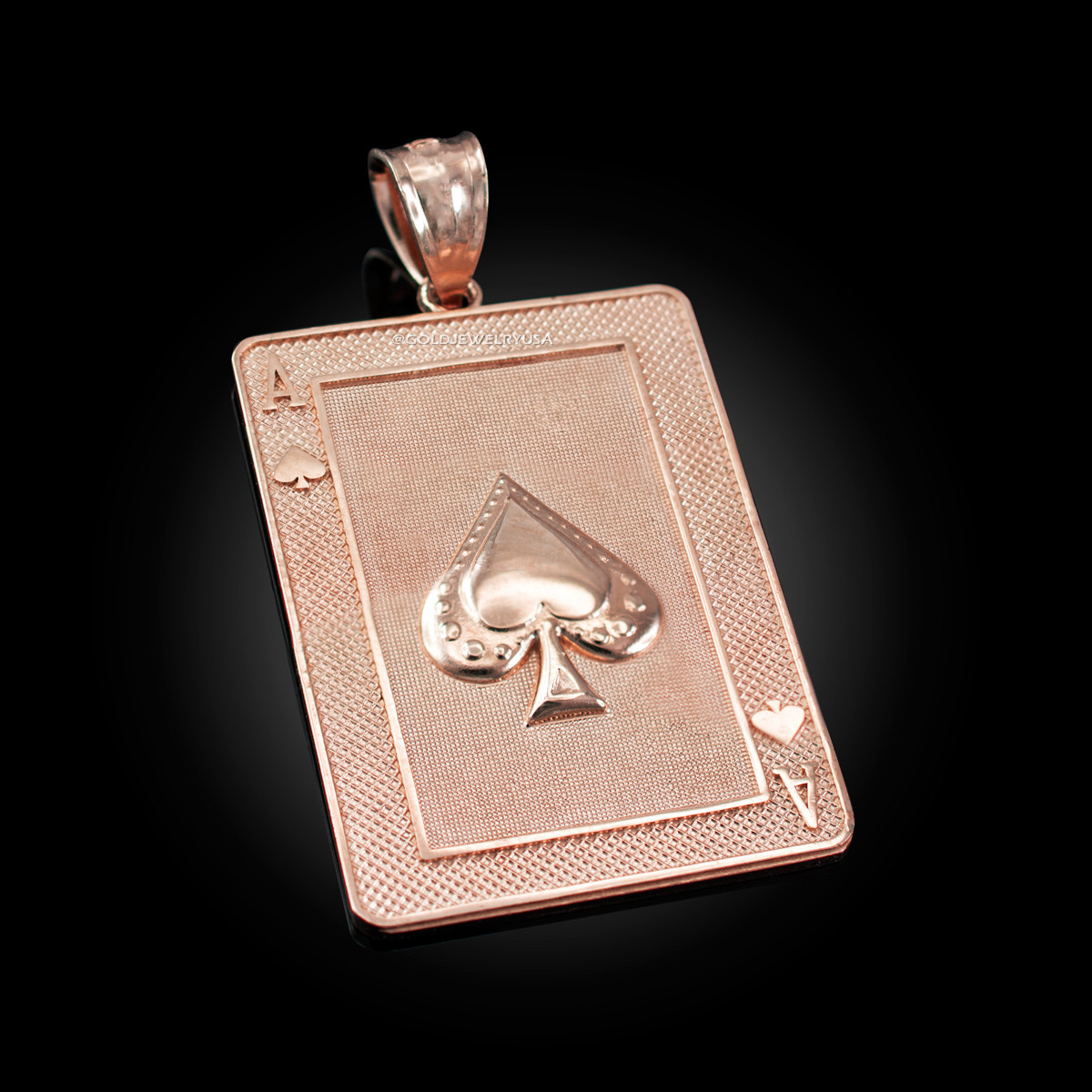 2tone Ace of cheapest Spades White Gold Pendant