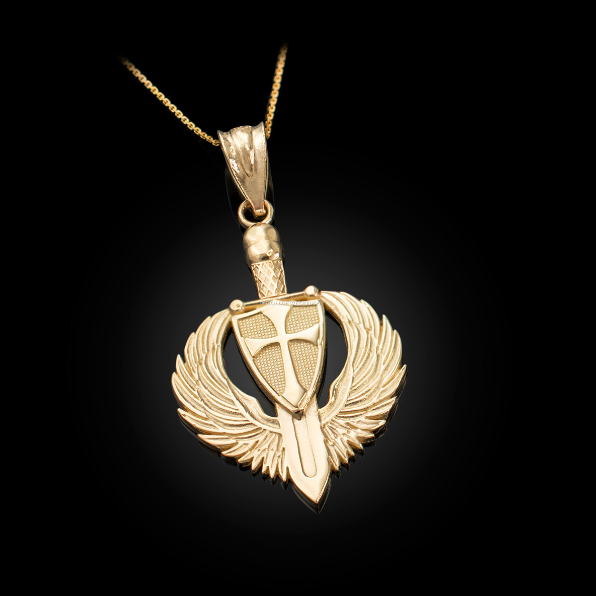 S word gold on sale pendant