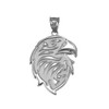 Gold eagle head pendant