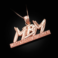 Rose Gold MBM Motivated By Money DC Pendant Necklace