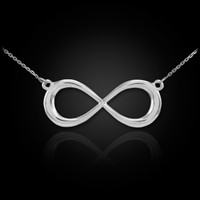 White Gold Infinity Necklace