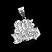 White Gold 80's BABY Hip-Hop DC Pendant