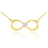 14K Gold Infinity Diamond Heart Necklace