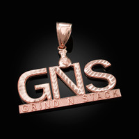Rose Gold GNS Grind-N-Stack Hip-Hop DC Pendant