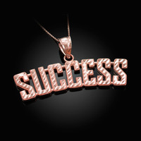 SUCCESS Rose Gold DC Pendant Necklace