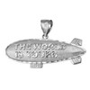 The World is Yours Blimp Pendant in White Gold
