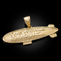 The World Is Yours Blimp Gold DC Hip-hop Pendant