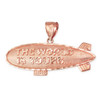 The World is Yours Blimp Pendant in Rose Gold