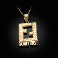 Family First Gold DC Pendant Necklace