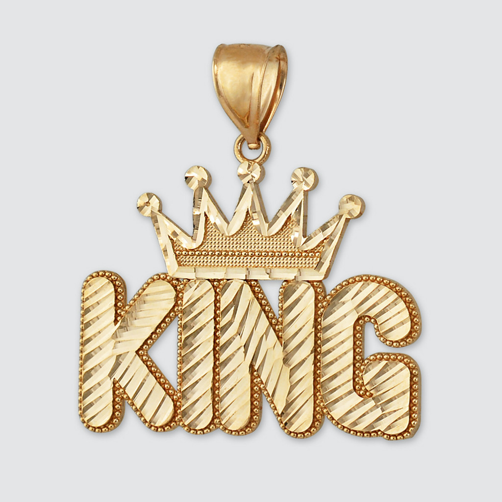 Gold hot sale crown pendant