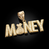 Gold Money Bag Cash Dollar Hip-Hop DC Pendant