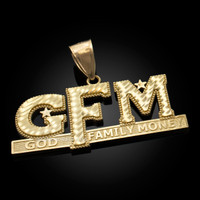 Gold GFM God Family Money DC Hip-Hop Pendant