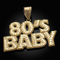 Gold 80's Baby DC Pendant