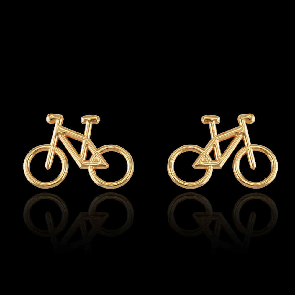 bicycle stud earrings