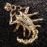 Gold Big Scorpion Pendant
