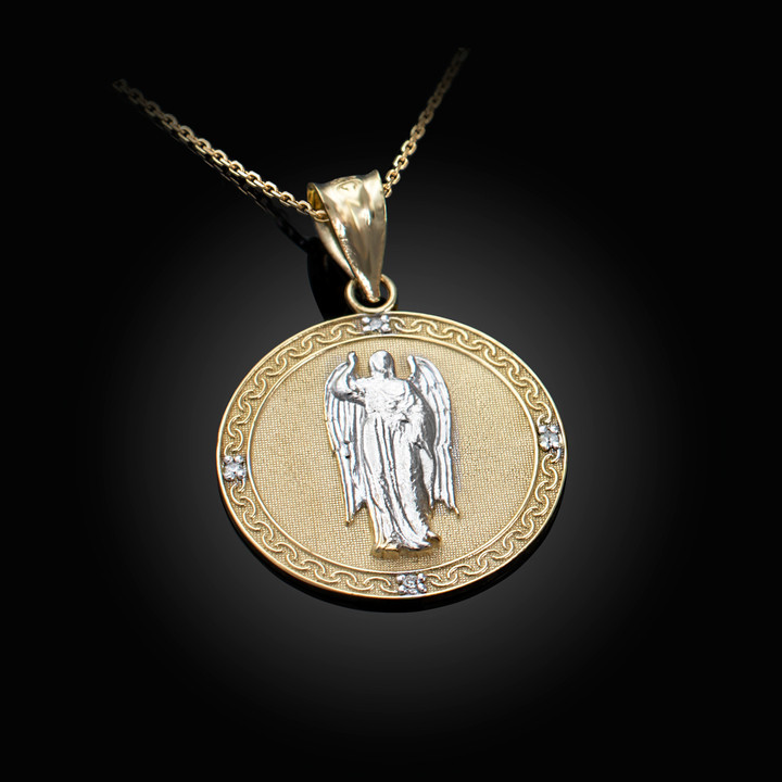 Archangel gabriel on sale gold pendant