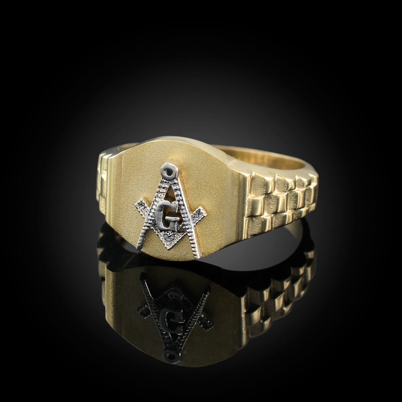 Mens gold store masonic rings