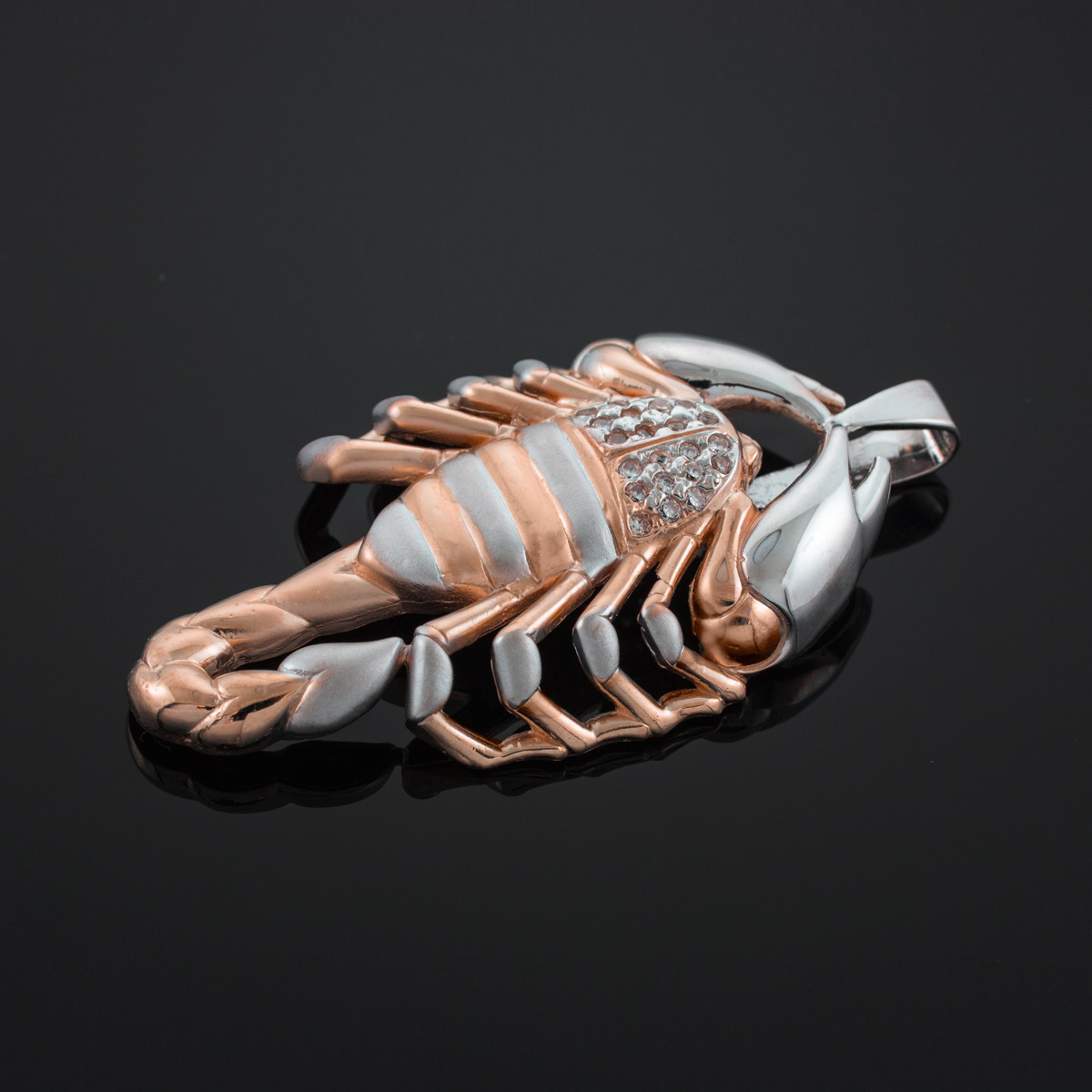 14k Two Tone Gold Scorpion Pendant