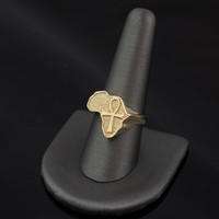 Gold Egyptian Ankh Africa Ring