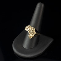 Gold African Continent Ring