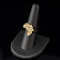 Gold AFRICA Map Ring