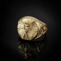 Gold Tutankhamun Egyptian Pharaoh King Tut Horus Ring