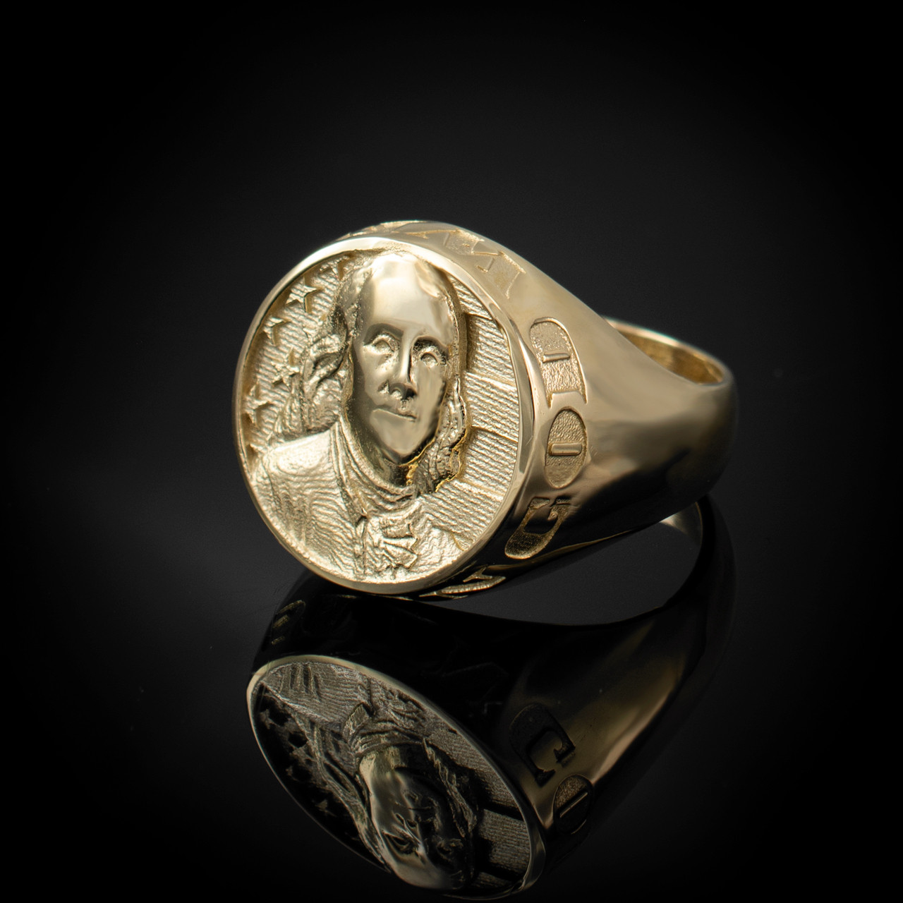 Gold Mexican Eagle Emblem Coat Of Arms Men's Signet Ring | Factory Direct  Jewelry