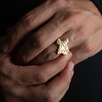 Gold Texas State Longhorn Nugget Ring