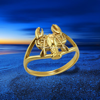 Yellow Gold Lobster Women's Ring