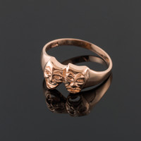 Rose Gold Drama Mask Ring