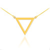 14K Polished Gold Triangle Necklace