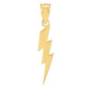 Gold Thunderbolt Charm Pendant