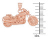 Rose Gold Motorcycle Pendant