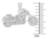 White Gold Motorcycle Pendant