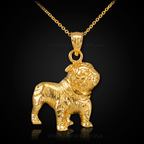 Gold Bulldog Necklace
