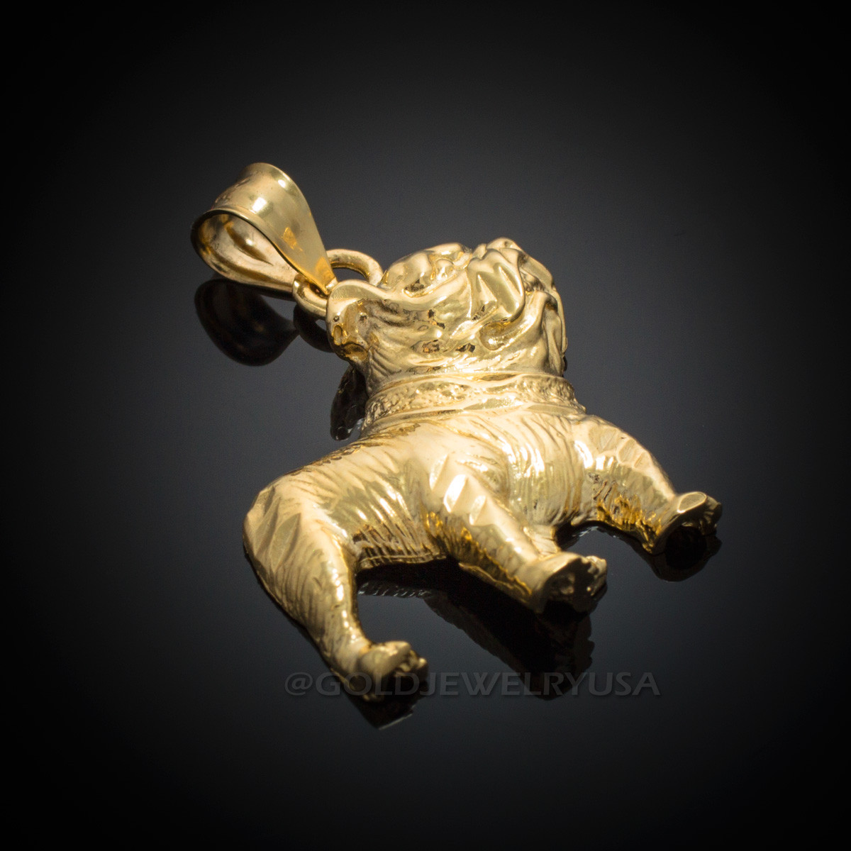 10K good Gold Bulldog Pendant