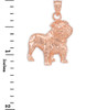 Rose Gold Bulldog Charm Pendant