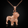 Rose Gold Bulldog Necklace