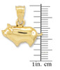 Gold Pig Charm Pendant