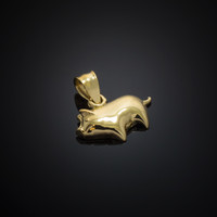 Gold Pig Charm Pendant