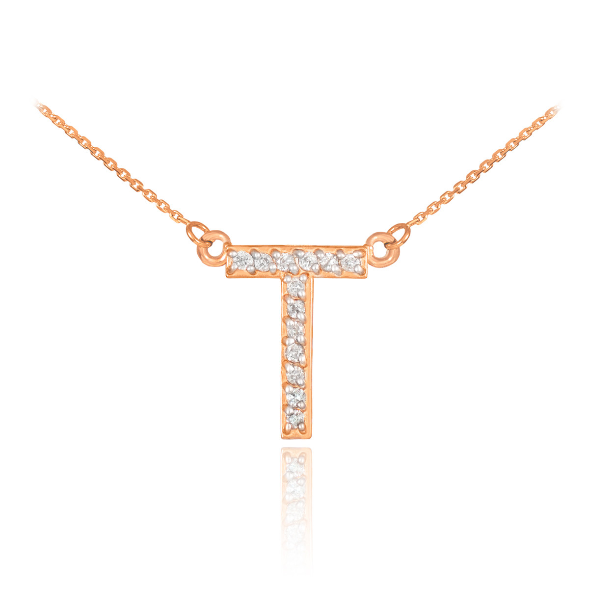 14K Rose Gold Letter \