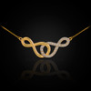Double Infinity Necklace with Diamonds