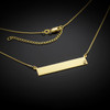 14K Gold Name Bar Diamond Necklace